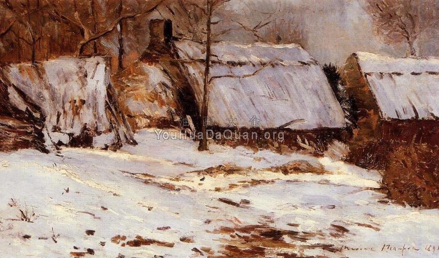 Cottages in the Snow - 马克西姆·莫福拉